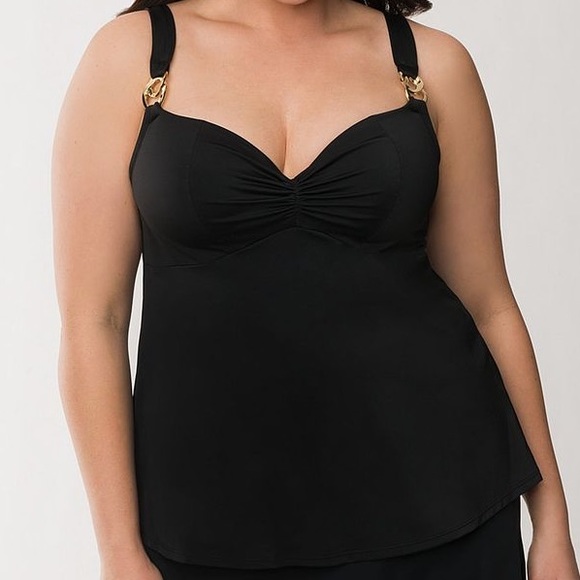 black and gold tankini
